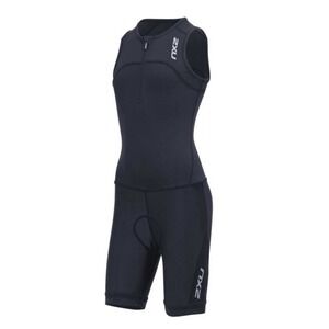 2XU Active Youth Medium Trisuit Black Triathlon Running swim Bodysuit CT4869d